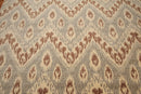 8' x 10' Modern Hand Knotted Ikat Wool Full Pile Oriental Area Rug Ivory
