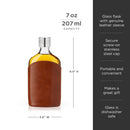 Parker Leather-Wrapped Glass Flask by Viski