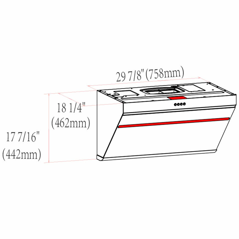 30" Under-Cabinet / Wall Mount Core Series | JQG7522