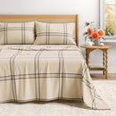 Turkish Cotton Flannel Sheet Set - Plaid & Stripe Collection by Great Bay Home