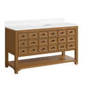 James Martin Malibu 60" Single Bathroom Vanity, Amber Birch