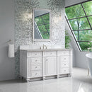 James Martin Bristol 60" Single Bathroom Vanity, Bright White