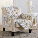 Reversible Floral Patchwork Furniture Protector - Maribel Collection by Great Bay Home