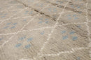 9' x 12' Hand Knotted Thick Pile Moroccan Wool Oriental Area Rug Gray Ivory