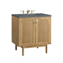 James Martin Laurent 30" Dual Mount Single Bathroom Vanity, Light Natural Oak