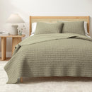 100% Cotton Honeycomb Waffle Garment Washed Quilt Set - Genevieve Collection by Great Bay Home