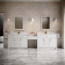 James Martin Bellshire 120" Single Bathroom Vanity, Bright White