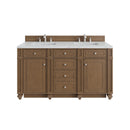 James Martin Bristol 60" Double Bathroom Vanity, Saddle Brown