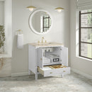 James Martin Myrrin 30" Single Bathroom Vanity, Bright White