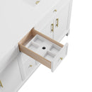 James Martin Bellshire 72" Double Bathroom Vanity, Bright White