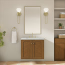 James Martin Laurent 30" Dual Mount Single Bathroom Vanity, Honey Oak