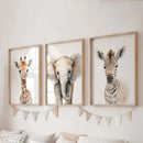 GobekUsa Jungle Animal Nursery Wall Art Set