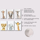 GobekUsa Jungle Animal Nursery Wall Art Set