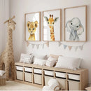 GobekUsa Jungle Animal Nursery Wall Art Set