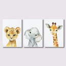 GobekUsa Jungle Animal Nursery Wall Art Set