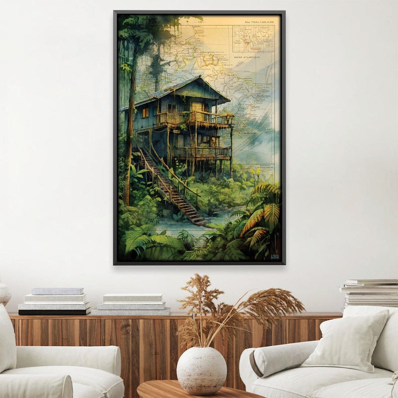 Jungle Cabin Canvas