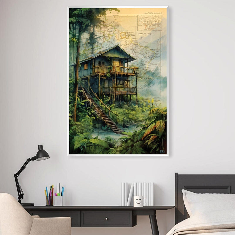 Jungle Cabin Canvas