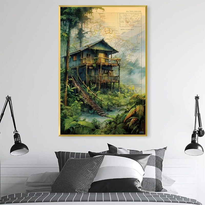 Jungle Cabin Canvas