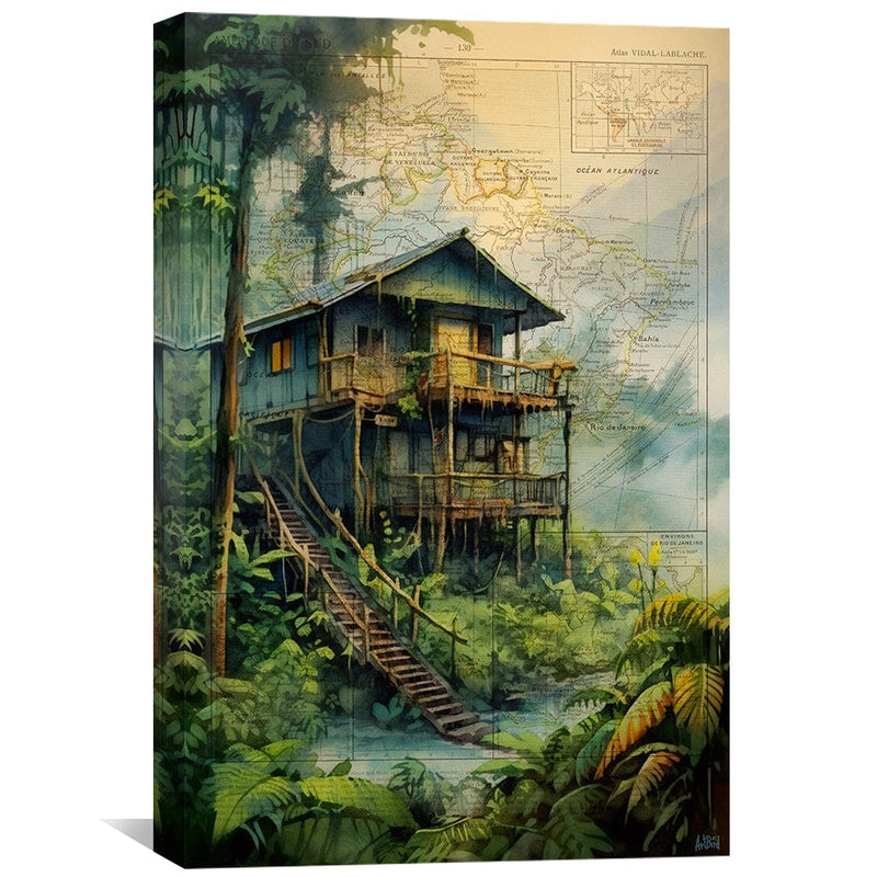 Jungle Cabin Canvas