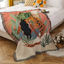 GobekUsa Leopard Print Throw Blanket