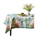 GobekUsa Jungle Vibes Tablecloth: Tiger Plants & Pagoda Print for Kitchen Garden