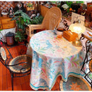 GobekUsa Jungle Vibes Tablecloth: Tiger Plants & Pagoda Print for Kitchen Garden