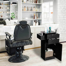 Salon Station Storage Cabinet with 6 Hair Dryer Holders for Hair Stylist-Black by LJGDeals