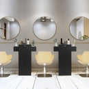 Salon Station Storage Cabinet with 6 Hair Dryer Holders for Hair Stylist-Black by LJGDeals