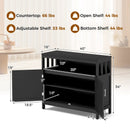Kitchen Buffet Server Sideboard Storage Cabinet with 2 Doors and Shelf by DirectDeals