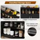 Kitchen Buffet Server Sideboard Storage Cabinet with 2 Doors and Shelf by DirectDeals