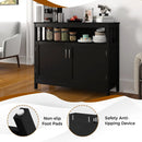 Kitchen Buffet Server Sideboard Storage Cabinet with 2 Doors and Shelf by LJGDeals