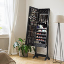 Lockable Mirrored Jewelry Cabinet Armoire Storage Organizer Box by LJGDeals