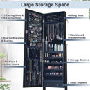 Lockable Mirrored Jewelry Cabinet Armoire Storage Organizer Box by LJGDeals