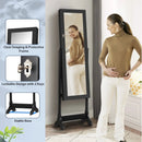 Lockable Mirrored Jewelry Cabinet Armoire Storage Organizer Box by LJGDeals