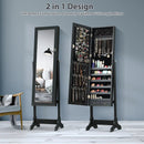 Lockable Mirrored Jewelry Cabinet Armoire Storage Organizer Box by LJGDeals