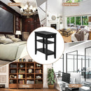 Side End Table with Drawer and 2-Tier Open Storage Shelves for Space Saving by LJGDeals