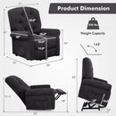 Recliner Chair Sofa for Elderly with Side Pocket and Remote Control by LJGDeals
