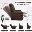 Recliner Chair Sofa for Elderly with Side Pocket and Remote Control by DirectDeals