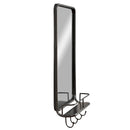 Wall Bathroom Mirror with Shelf Hooks Sturdy Metal Frame for Bedroom Living Room by LJGDeals