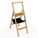 3 Step Foldable Bamboo Step Ladder Stool with Tool Storage Bag-Natural by LJGDeals