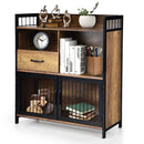Buffet Cabinet with Drawer and Wood Storage Shelf for Kitchen-Rustic Brown by LJGDeals