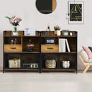 Buffet Cabinet with Drawer and Wood Storage Shelf for Kitchen-Rustic Brown by LJGDeals