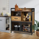Buffet Cabinet with Drawer and Wood Storage Shelf for Kitchen-Rustic Brown by LJGDeals