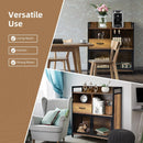 Buffet Cabinet with Drawer and Wood Storage Shelf for Kitchen-Rustic Brown by LJGDeals
