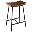 Industrial Saddle Stool with Metal Legs and Adjustable Foot Pads by LJGDeals