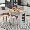 Kitchen Island with Storage and 3-Level Adjustable Shelves by LJGDeals