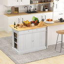 Kitchen Island with Storage and 3-Level Adjustable Shelves by LJGDeals