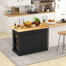 Kitchen Island with Storage and 3-Level Adjustable Shelves by LJGDeals