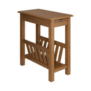 2-Tier End Table with Pull-out Tray and Solid Rubber Wood Legs by LJGDeals
