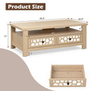 3-tier Coffee Table with 2 Drawers and 5 Support Legs by LJGDeals